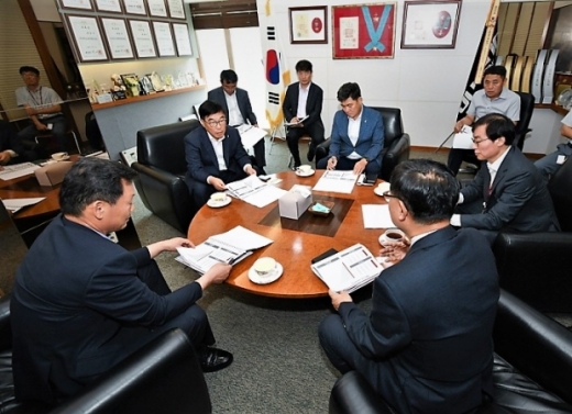 신동헌 광주시장, 일본 수출규제 피해 기업 현장방문. / 사진제공=광주시