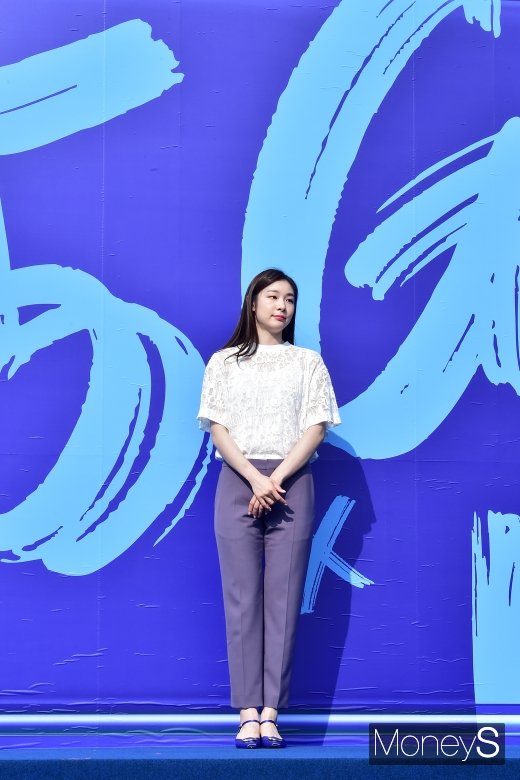 [머니S포토] SKT 노트10 론칭행사 참석한 김연아