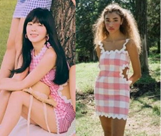 레드벨벳 의상논란. /사진=SM엔터테인먼트, paris999 인스타그램 캡처     