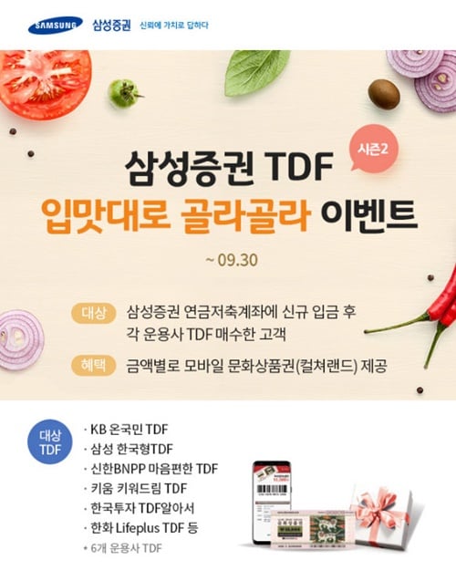 삼성증권, TDF 가입 이벤트 개시
