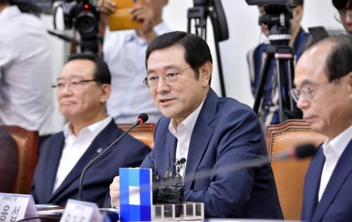 이용섭 광주광역시장이 22일 오전 서울 여의도 국회본관 더불어민주당 당대표실에서 열린 '더불어민주당 시도지사 간담회'에 참석해 주요 현안사업에 대한 지원을 건의하고 있다./사진제공=광주광역시