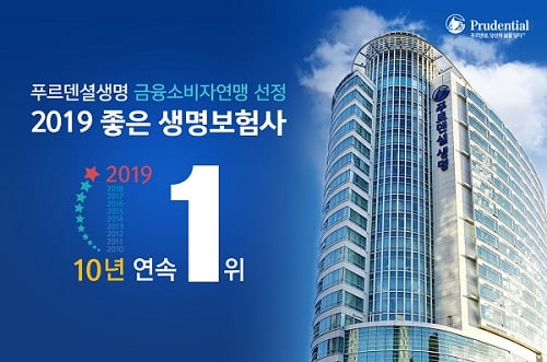 푸르덴셜생명, '10년 연속' 좋은 생보사 1위