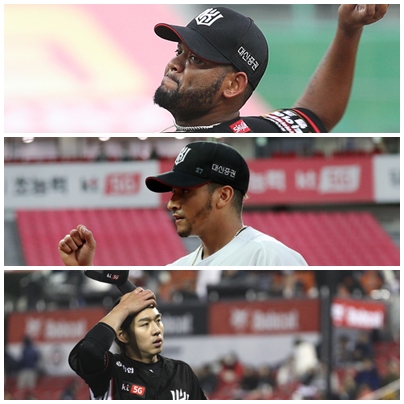KT 위즈 투수 라울 알칸타라, 윌리엄 쿠에바스, 이대은 (맨 위부터). /사진=뉴스1