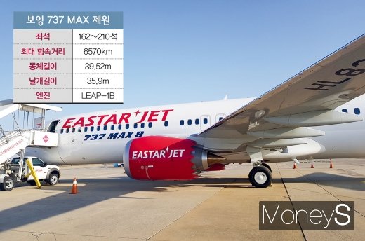 국내 저비용항공사 이스타항공이 보유한 보잉 737 MAX 기종. /사진=이지완 기자