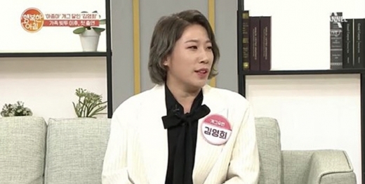 개그우먼 김영희. /사진=채널A 행복한 아침 방송 캡처    