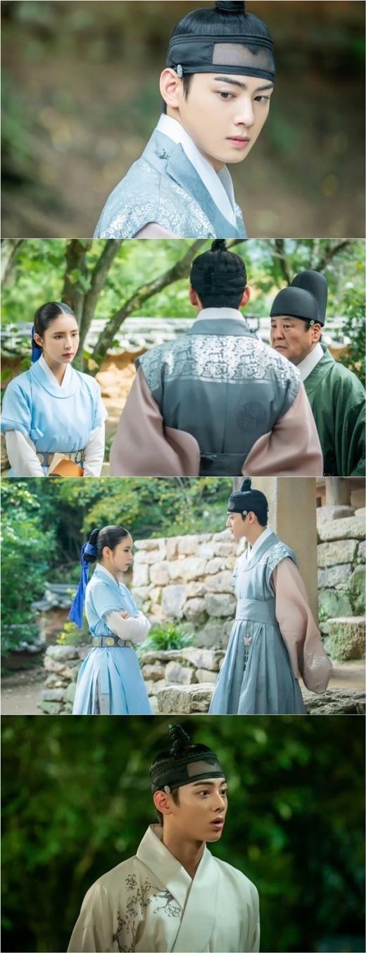 '신입사관 구해령' 신세경 차은우 성지루, 녹서당에서 묘한 긴장감 폭발! 무슨 일?