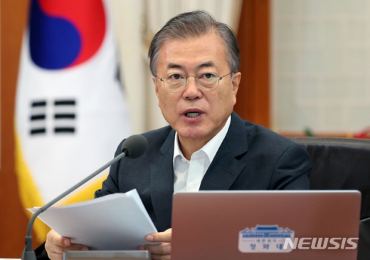 29일 국무회의에서 모두 발언하는 문재인 대통령. /사진=뉴시스     