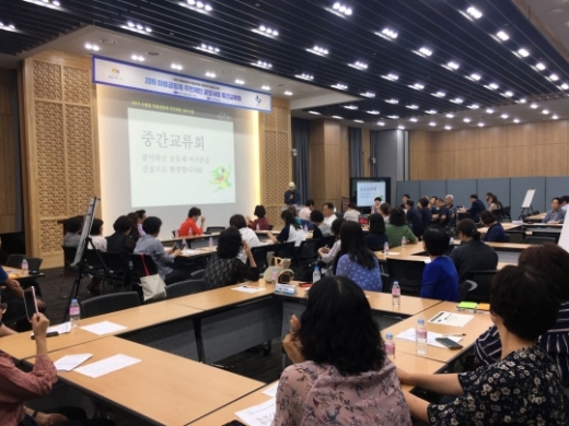 ‘2019년 수원형 마을공동체 주민제안 공모사업’ 참여 공동체 구성원 중간교류회. / 사진제공=수원시