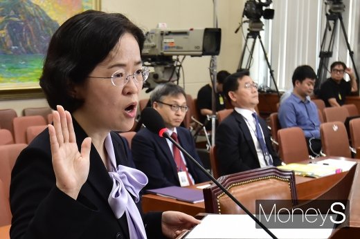[머니S포토] 조성욱 공정거래위원장 후보자 국회 인사청문회 출석