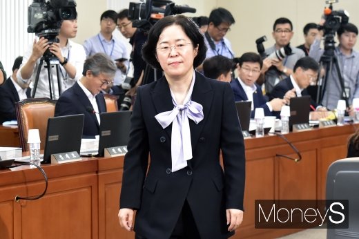 [머니S포토] 조성욱 공정거래위원장 후보자, 인사청문회 잘 끝날까