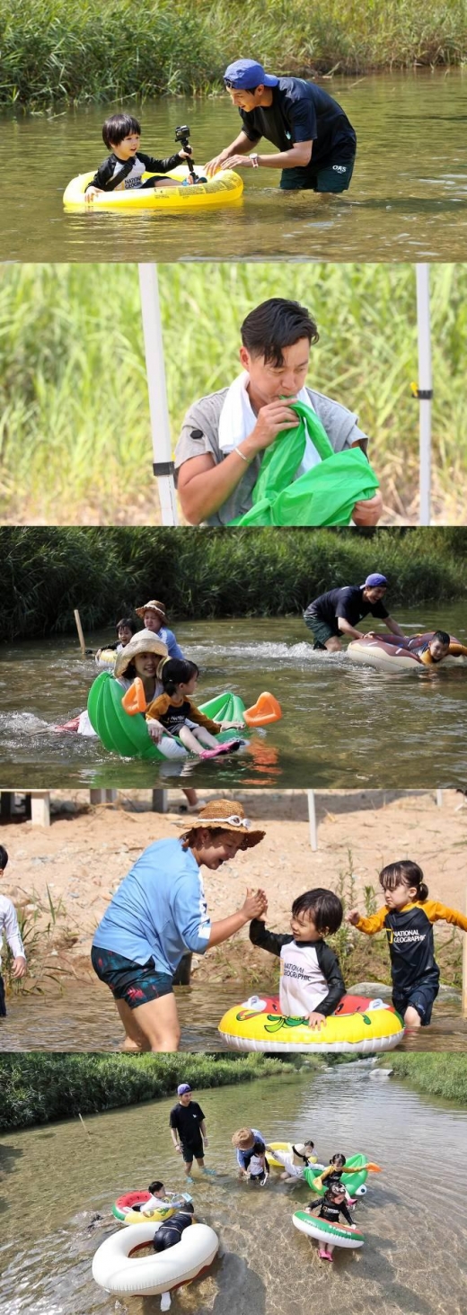 '리틀포레스트' 이서진, 리틀이들과 물놀이 '인기투표로 팀 선택'