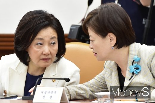 [머니S포토] 경제활력대책, 논의하는 박영선-김현미 장관