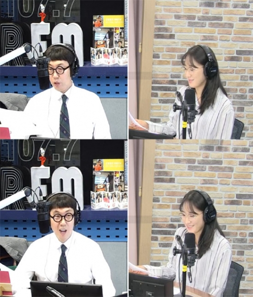 (왼쪽부터) 김영철과 주시은 아나운서. /사진=SBS 보이는라디오 화면 캡처