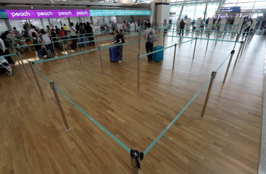 한산한 모습의 인천국제공항 일본행 출국장. /사진=뉴스1 