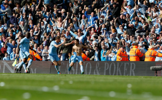 2011-2012시즌 QPR과의 EPL 최종라운드에서 아구에로의 극적인 결승골로 44년 만에 리그 우승을 차지했던 맨시티. /사진=로이터