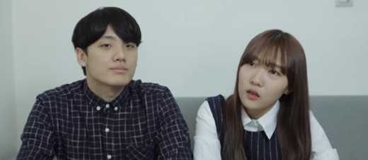 유튜브 크리에이터 선여정(오른쪽)과 정지환. /사진=유튜브 '걸스빌리지' 캡처