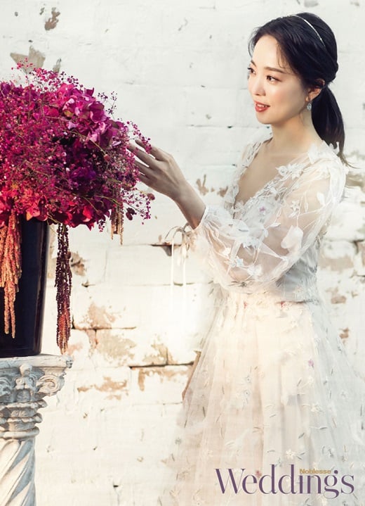 박은영 아나운서 웨딩화보. /사진=노블레스웨딩 제공