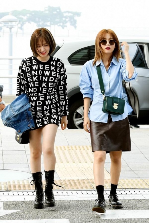 [★공항패션] 레드벨벳 슬기 웬디, '뉴욕 잘 다녀올게요'