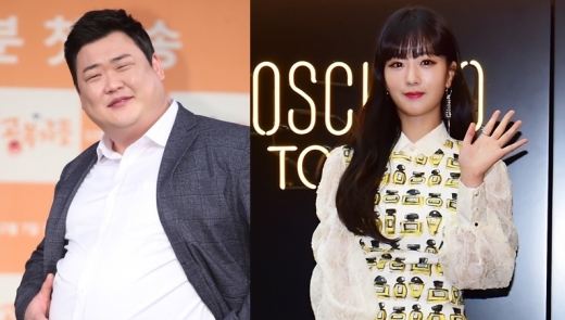 개그맨 김준현(왼쪽)과 가수 윤보미. /사진=임한별 기자, 뉴스1