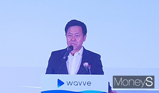 박정호 SK텔레콤 사장이 축사를 하는 모습. /사진=채성오 기자