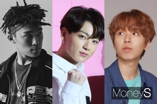 방탄소년단 정국 열애설. 사진은 이로한, 정국, 해쉬스완(왼쪽부터). /사진=VMC, 장동규 기자, 해쉬 스완 SNS