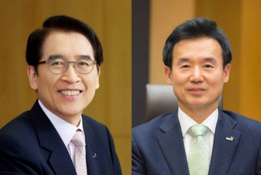 신창재 교보생명 회장(왼쪽)과 윤열현 교보생명 사장.