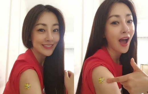 오나라 독감주사. /사진=오나라 인스타그램