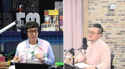 김영철(왼쪽)과 정현두. /사진=SBS 보이는라디오 방송화면 캡처