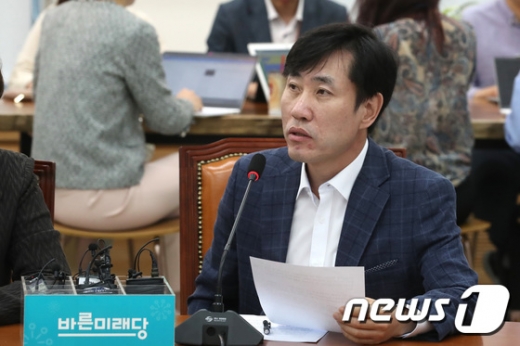 하태경 바른미래당 최고위원이 19일 국회에서 열린 원내대책회의 도중 모두발언하고 있다. /사진=뉴스1