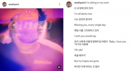 우혜미 생전 SNS 글. /사진=우혜미 인스타그램 캡처   