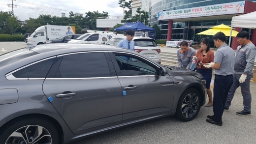 르노삼성자동차, 한국소비자원 주관 사회배려계층 대상 차량 무상점검. /사진=르노삼성자동차