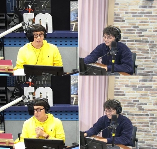 김영철(왼쪽)과 임성빈. /사진=SBS 보이는라디오 방송화면 캡처