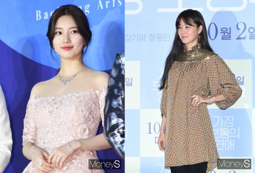 수지(왼쪽) 공효진. /사진=장동규 기자   