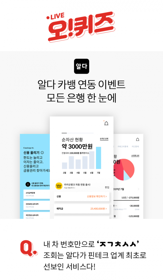 자산관리 알다. /사진=오퀴즈 천만원이벤트