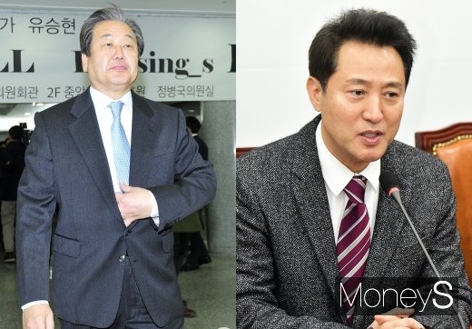 김무성 자유한국당 의원(왼쪽)과 오세훈 전 서울시장. /사진=임한별 기자