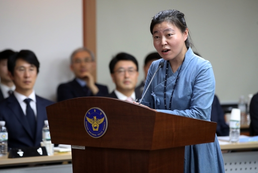 임은정 울산지검 부장검사가 4일 국회 경찰청 국정감사에 참고인 자격으로 출석해 발언하고 있다. /사진=뉴스1