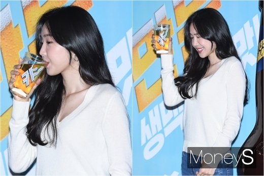 [머니S포토] 에이핑크 손나은 '맛있게 캬~'