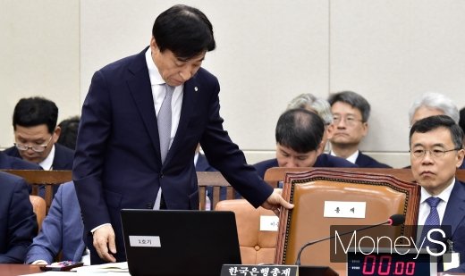 [머니S포토] 2019 한국은행 국감 참석한 이주열 총재