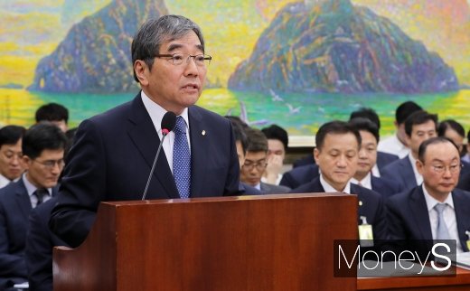 [머니S포토] 2019 금감원 국감, 업무보고 하는 윤석헌