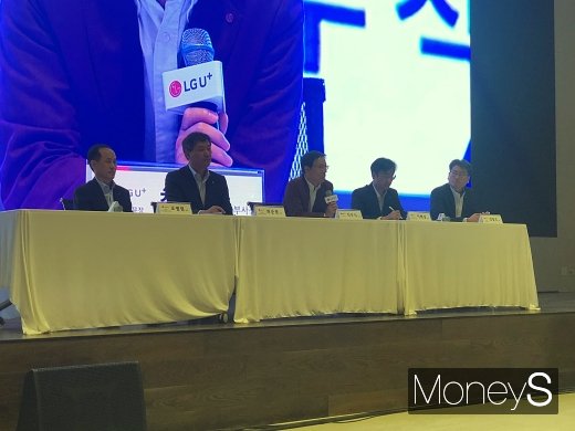 최주식 LG유플러스 기업부문장 부사장이 질문에 답하고 있다. /사진=박흥순 기자