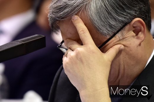 [머니S포토] 여야 공방에 답답한 최재형 감사원장