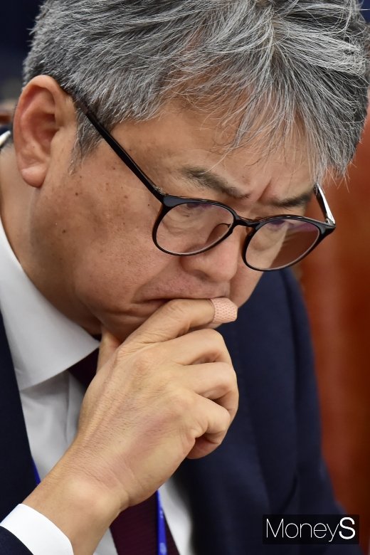 [머니S포토] 2019 국토위 국감에 출석한 이인호 무역보험공사 사장