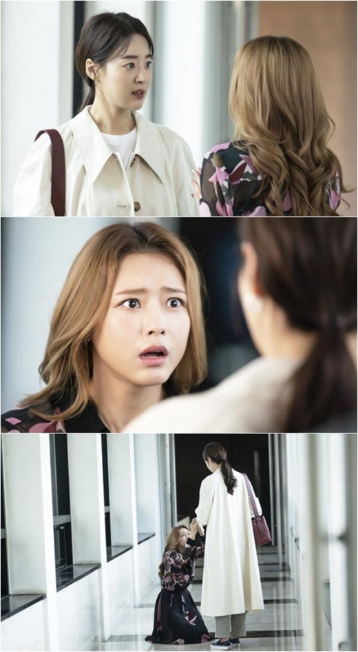 ‘황금정원’ 오지은, 한지혜 앞무릎 꿇고 눈물 펑펑 '악어의 눈물'일까