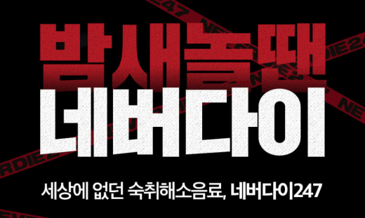 밤새놀땐 네버다이. /사진=네버다이 홈페이지 캡처