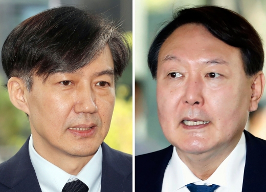 조국 법무부 장관과 윤석열 검찰총장./사진= 박태홍 뉴시스 기자