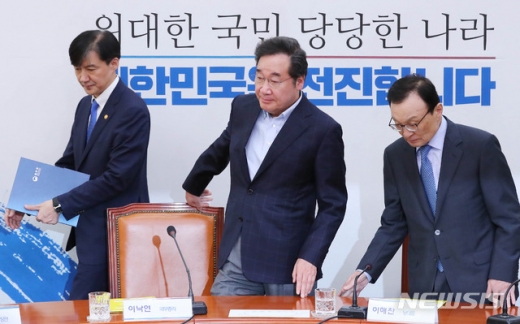 조국 법무부 장관, 이낙연 국무총리, 이해찬 더불어민주당 대표(왼쪽부터). /사진=뉴시스        