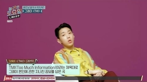 그레이 TMI. /사진=tvN '놀라운 토요일 도레미마켓' 방송 캡처    