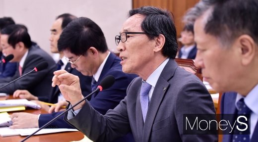 [머니S포토] 2019 농해수위 국감 답하는 이병호 사장