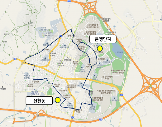 신천동 도시형 교통모델. / 자료제공=시흥시