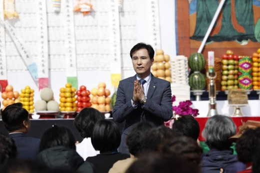 서철모 화성시장, 화성 용주사 수륙대재 참석. / 사진=서철모 시장 페이스북 캡처